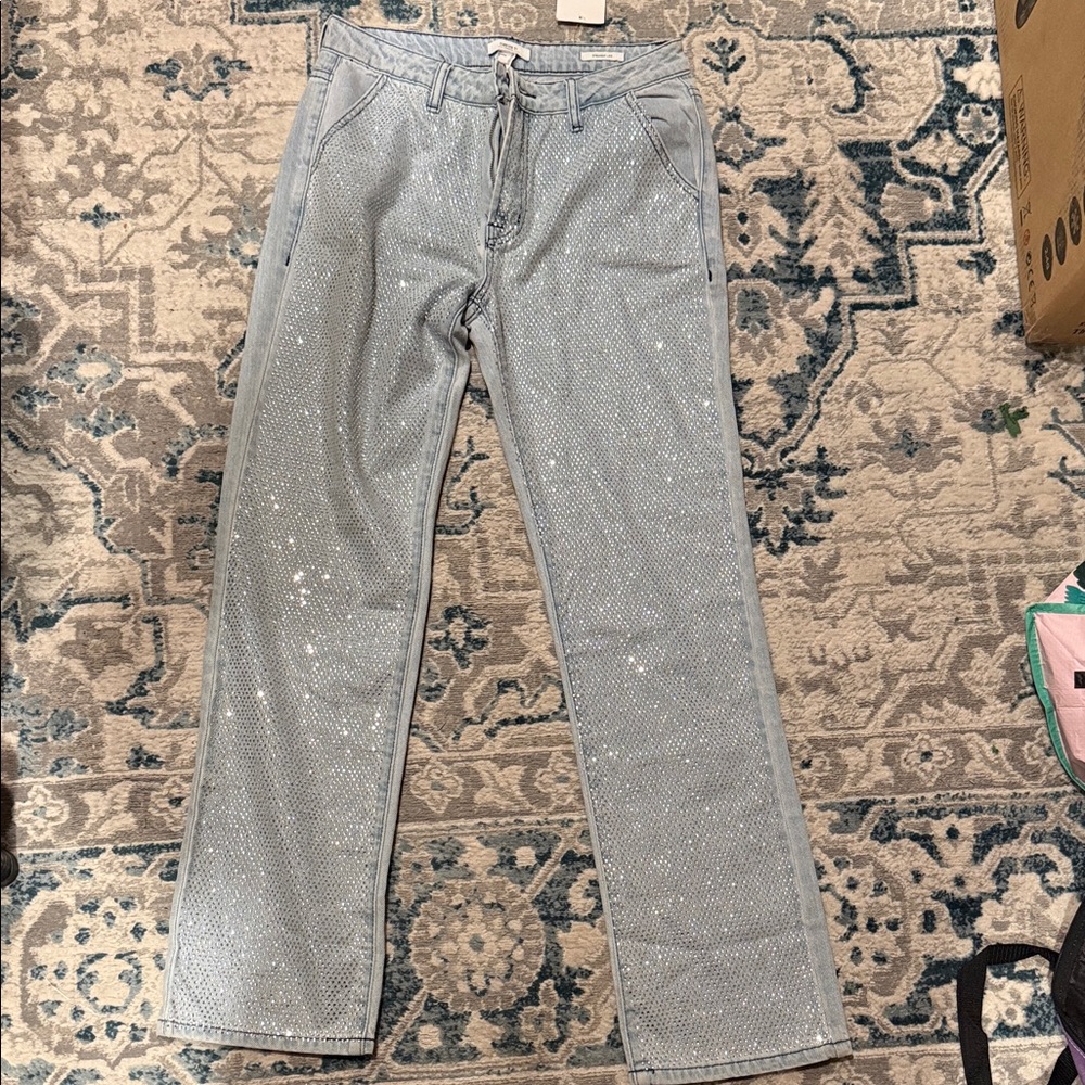 Forever 21 Diamond Straight Leg Jeans